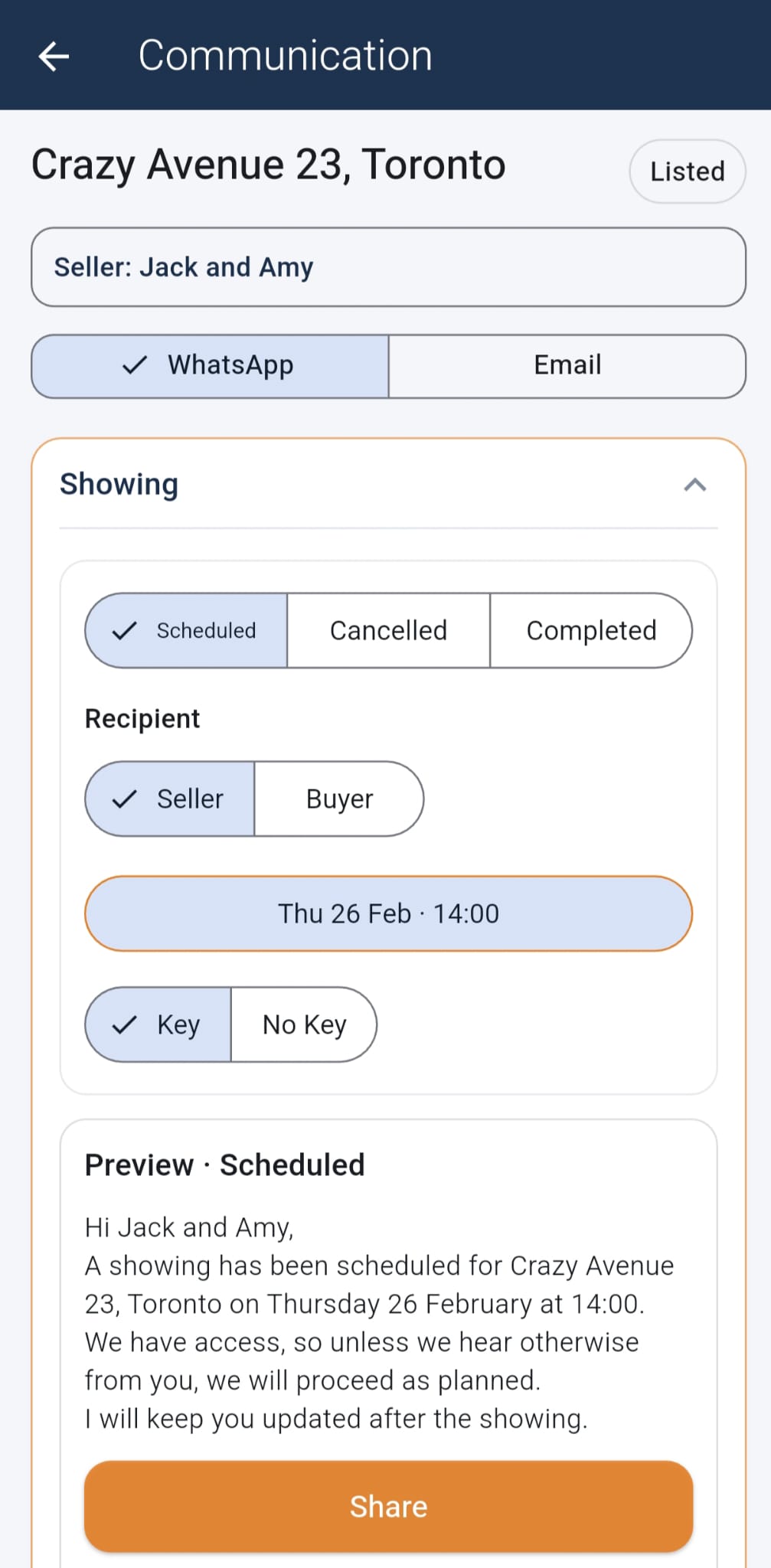 Weekly appointment planning